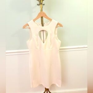 BCBGeneration Ivory Sleeveless Cocktail Dress with Cut Outs Size 8 NWT